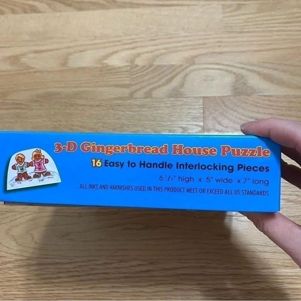 Vintage Ravensburger 3D Gingerbread House Puzzle Interactive Christmas